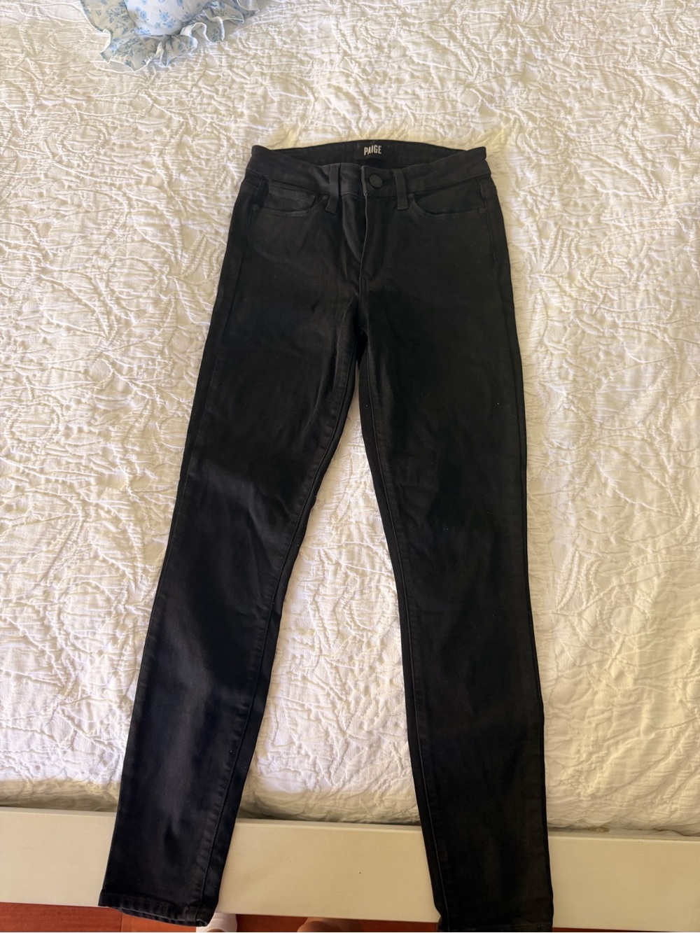 PAIGE Black Skinny High-Rise Jeans